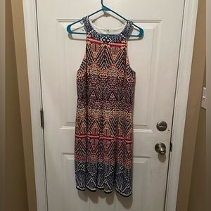 Wisp Textured High Neck Dress